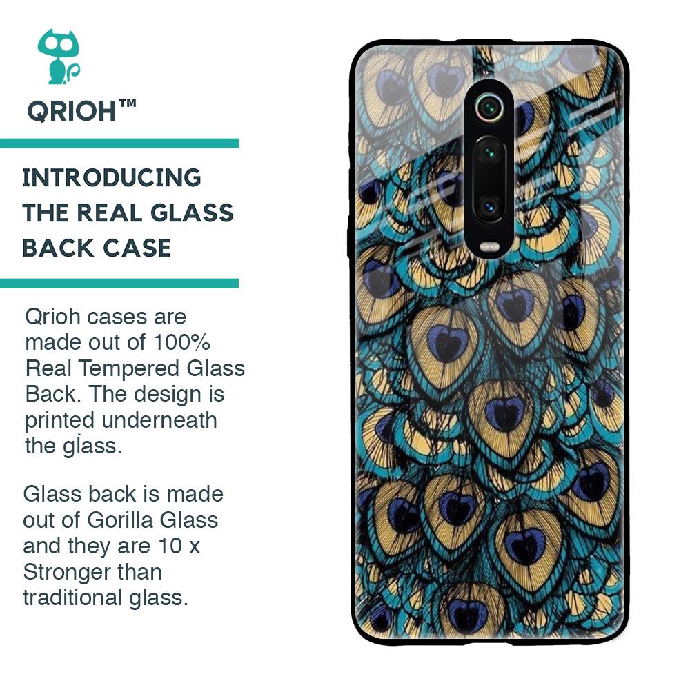 Peacock Feathers Glass case for Xiaomi Redmi K20 Pro