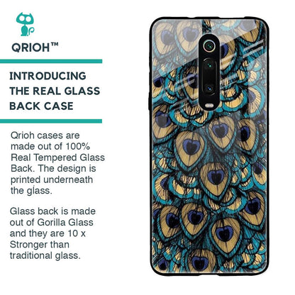 Peacock Feathers Glass case for Xiaomi Redmi K20 Pro