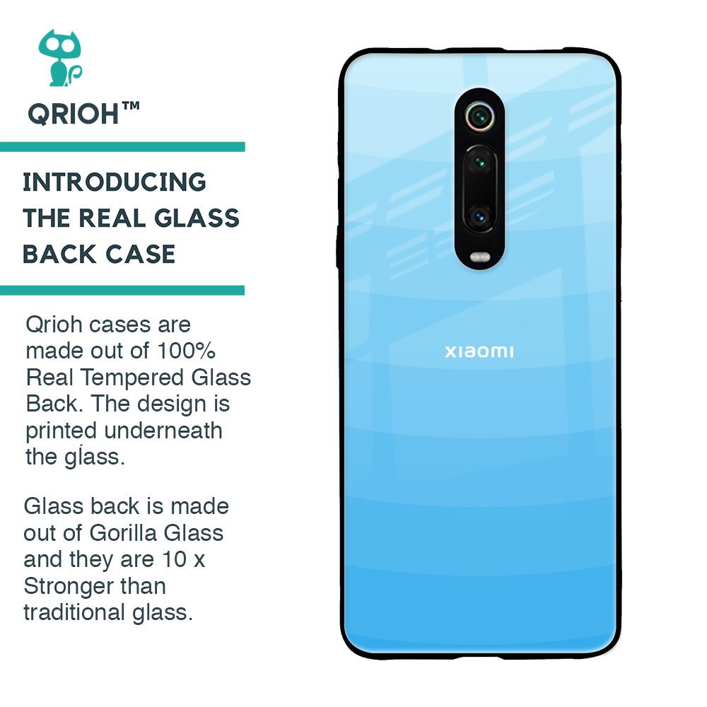 Wavy Blue Pattern Glass Case for Xiaomi Redmi K20 Pro