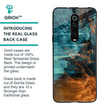 Golden Splash Glass Case for Xiaomi Redmi K20 Pro