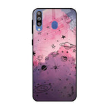 Space Doodles Samsung Galaxy M40 Glass Back Cover Online