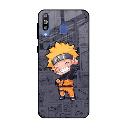 Orange Chubby Samsung Galaxy M40 Glass Back Cover Online