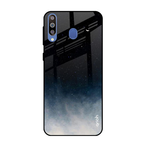 Black Aura Samsung Galaxy M40 Glass Back Cover Online