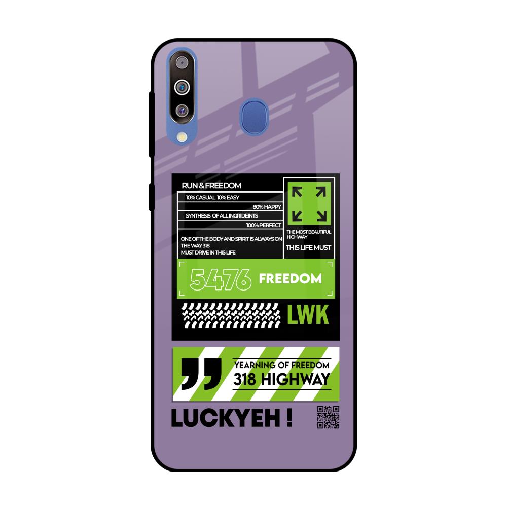 Run & Freedom Samsung Galaxy M40 Glass Back Cover Online