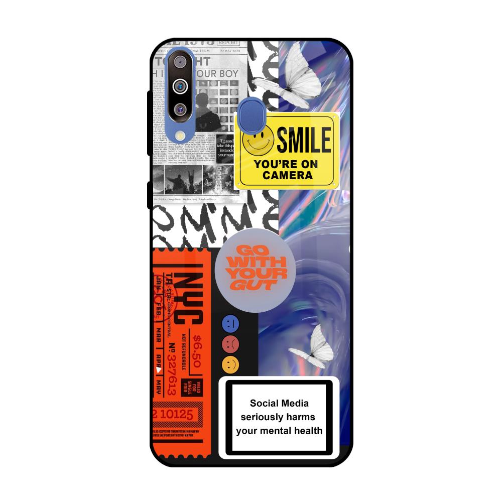 Smile for Camera Samsung Galaxy M40 Glass Back Cover Online