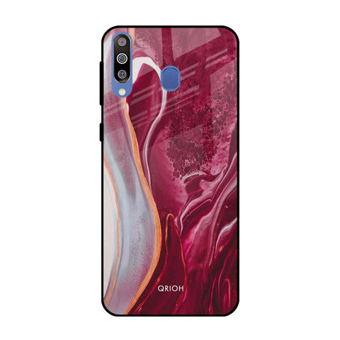 Crimson Ruby Samsung Galaxy M40 Glass Back Cover Online