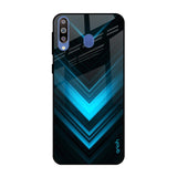 Vertical Blue Arrow Samsung Galaxy M40 Glass Back Cover Online