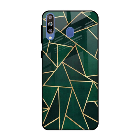 Abstract Green Samsung Galaxy M40 Glass Back Cover Online