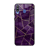 Geometric Purple Samsung Galaxy M40 Glass Back Cover Online