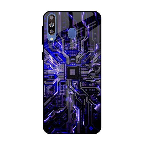 Techno Color Pattern Samsung Galaxy M40 Glass Back Cover Online