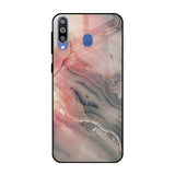 Pink And Grey Marble Samsung Galaxy M40 Glass Back Cover Online