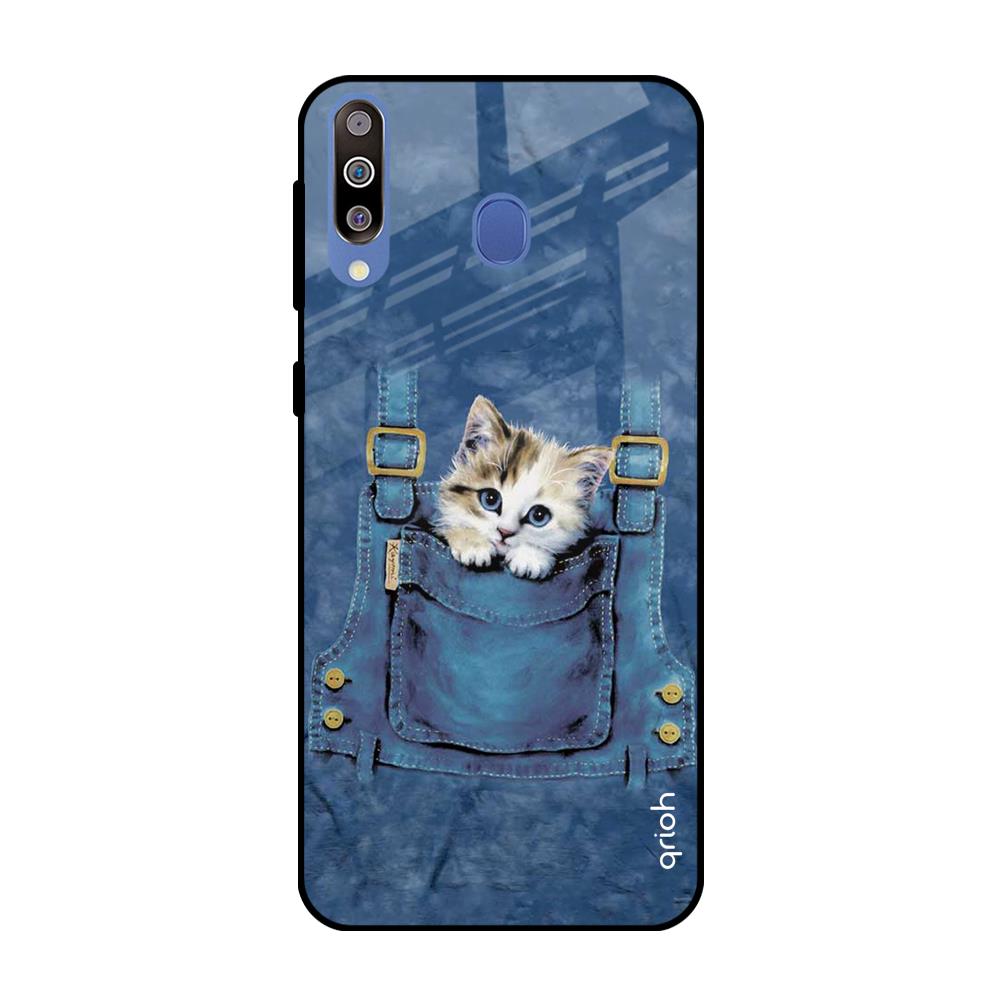Kitty In Pocket Samsung Galaxy M40 Glass Back Cover Online