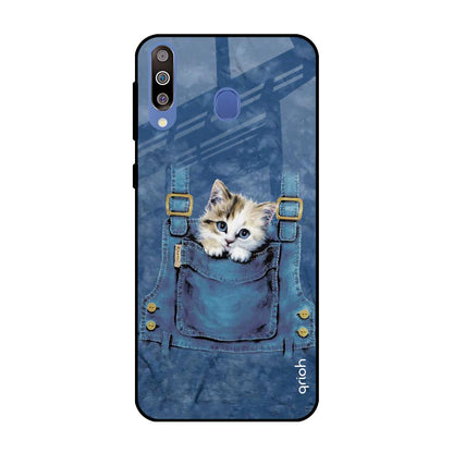 Kitty In Pocket Samsung Galaxy M40 Glass Back Cover Online