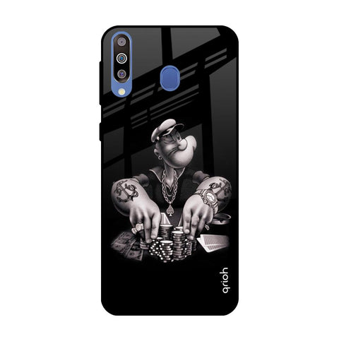 Gambling Problem Samsung Galaxy M40 Glass Back Cover Online