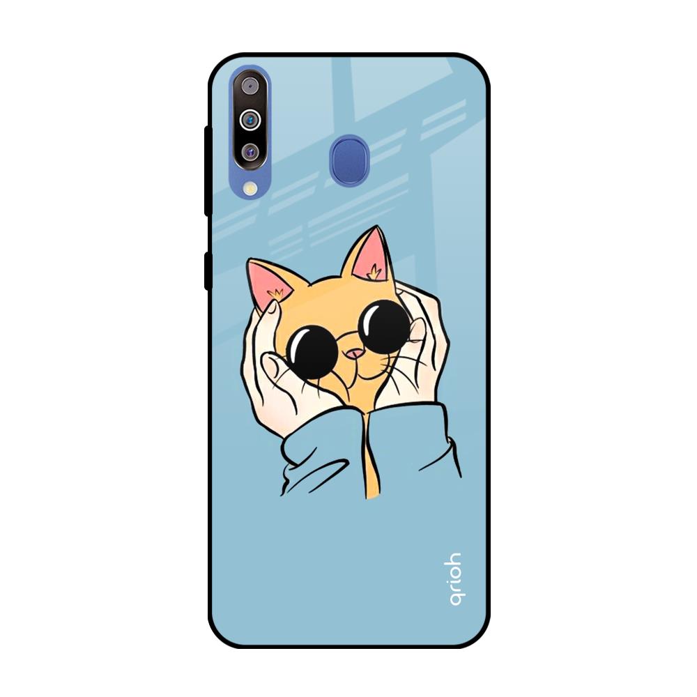 Adorable Cute Kitty Samsung Galaxy M40 Glass Back Cover Online