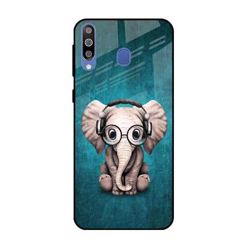 Adorable Baby Elephant Samsung Galaxy M40 Glass Back Cover Online