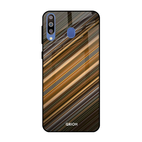 Diagonal Slash Pattern Samsung Galaxy M40 Glass Back Cover Online