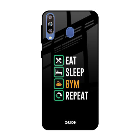 Daily Routine Samsung Galaxy M40 Glass Back Cover Online