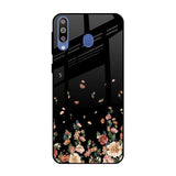 Floating Floral Print Samsung Galaxy M40 Glass Back Cover Online