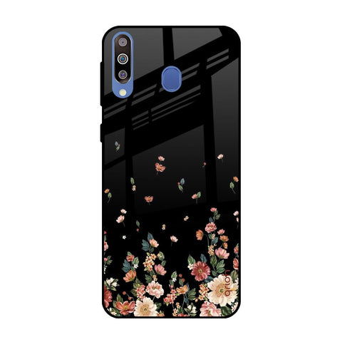 Floating Floral Print Samsung Galaxy M40 Glass Back Cover Online