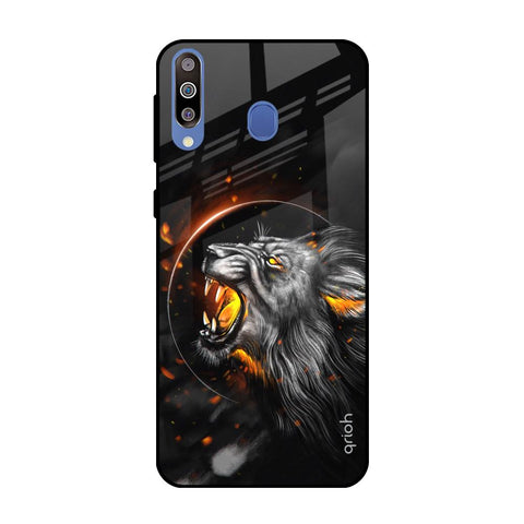 Aggressive Lion Samsung Galaxy M40 Glass Back Cover Online