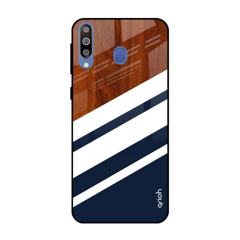 Bold Stripes Samsung Galaxy M40 Glass Back Cover Online