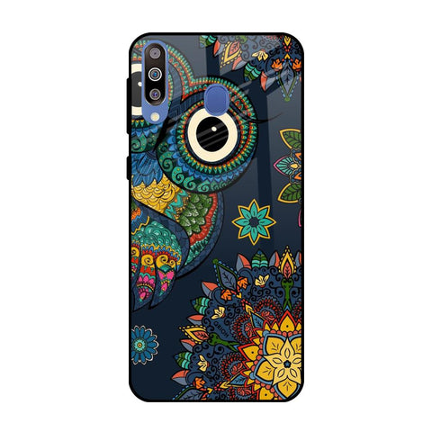 Owl Art Samsung Galaxy M40 Glass Back Cover Online