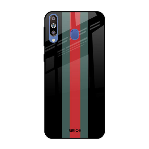Vertical Stripes Samsung Galaxy M40 Glass Back Cover Online
