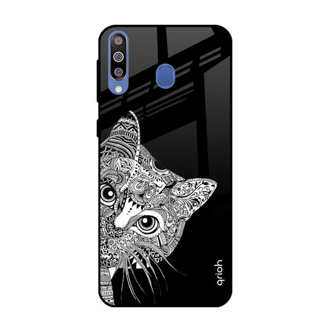 Kitten Mandala Samsung Galaxy M40 Glass Back Cover Online