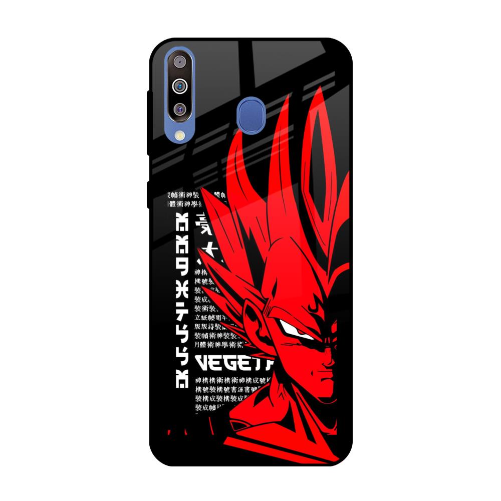 Red Vegeta Samsung Galaxy M40 Glass Back Cover Online