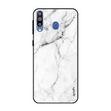 Modern White Marble Samsung Galaxy M40 Glass Back Cover Online