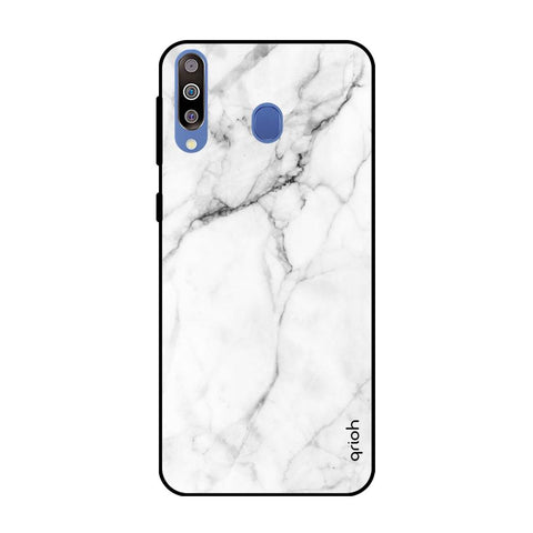 Modern White Marble Samsung Galaxy M40 Glass Back Cover Online