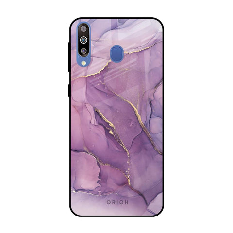 Purple Gold Marble Samsung Galaxy M40 Glass Back Cover Online
