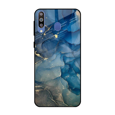 Blue Cool Marble Samsung Galaxy M40 Glass Back Cover Online