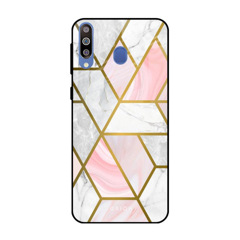 Geometrical Marble Samsung Galaxy M40 Glass Back Cover Online