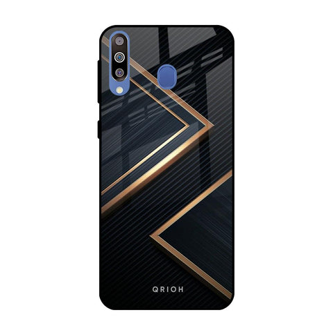 Sleek Golden & Navy Samsung Galaxy M40 Glass Back Cover Online