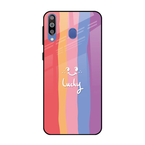 Lucky Abstract Samsung Galaxy M40 Glass Back Cover Online