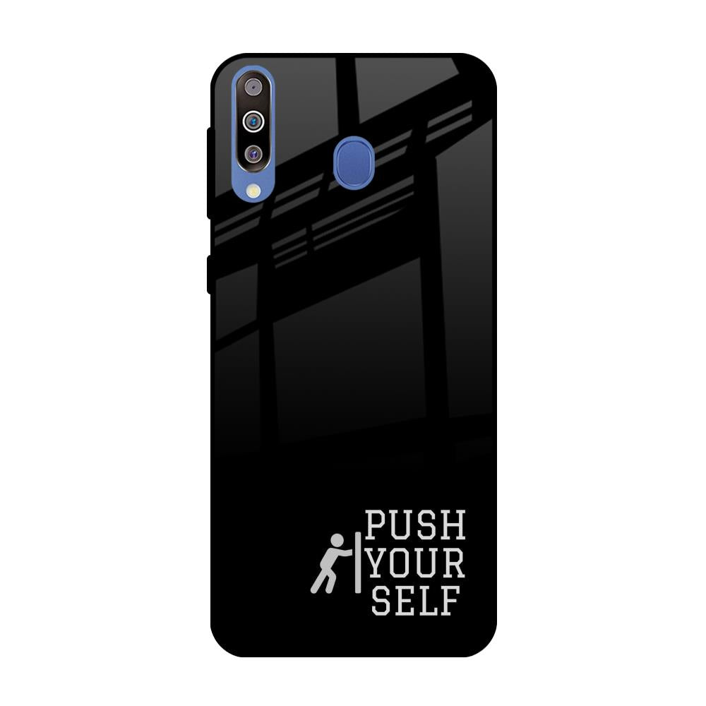 Push Your Self Samsung Galaxy M40 Glass Back Cover Online