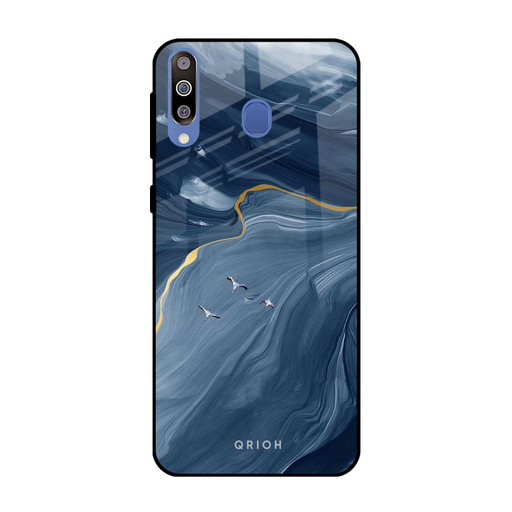 Deep Ocean Marble Samsung Galaxy M40 Glass Back Cover Online