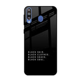 Black Soul Samsung Galaxy M40 Glass Back Cover Online