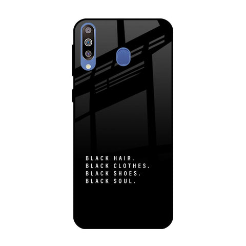 Black Soul Samsung Galaxy M40 Glass Back Cover Online