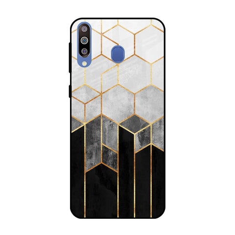 Tricolor Pattern Samsung Galaxy M40 Glass Back Cover Online