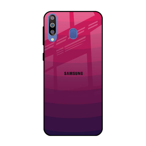 Wavy Pink Pattern Samsung Galaxy M40 Glass Back Cover Online