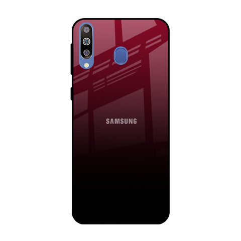 Wine Red Samsung Galaxy M40 Glass Back Cover Online
