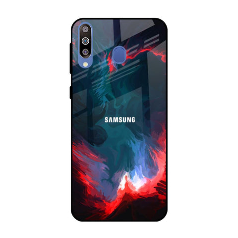 Brush Art Samsung Galaxy M40 Glass Back Cover Online