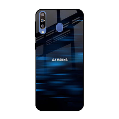 Blue Rough Abstract Samsung Galaxy M40 Glass Back Cover Online
