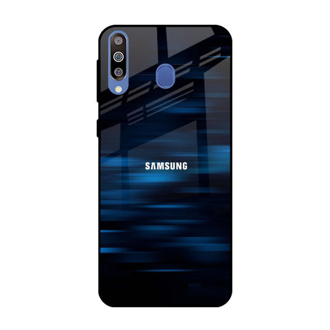 Blue Rough Abstract Samsung Galaxy M40 Glass Back Cover Online