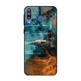 Golden Splash Samsung Galaxy M40 Glass Back Cover Online