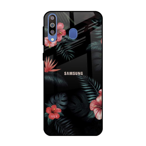 Tropical Art Flower Samsung Galaxy M40 Glass Back Cover Online