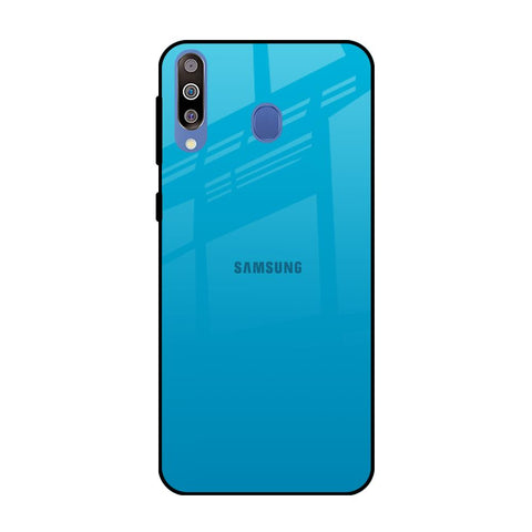Blue Aqua Samsung Galaxy M40 Glass Back Cover Online